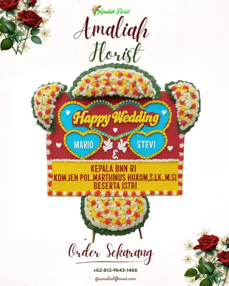 Papan Bunga Pernikahan Cranggang